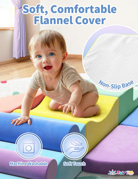 Twinkoo blocks with removable washable covers for easy cleaning and hygiene.