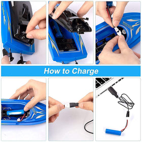 Twister.CK RC boat USB charging cable included for quick recharges.