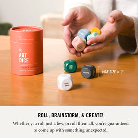 Two Tumbleweeds Art Dice help overcome art block with varied prompts.