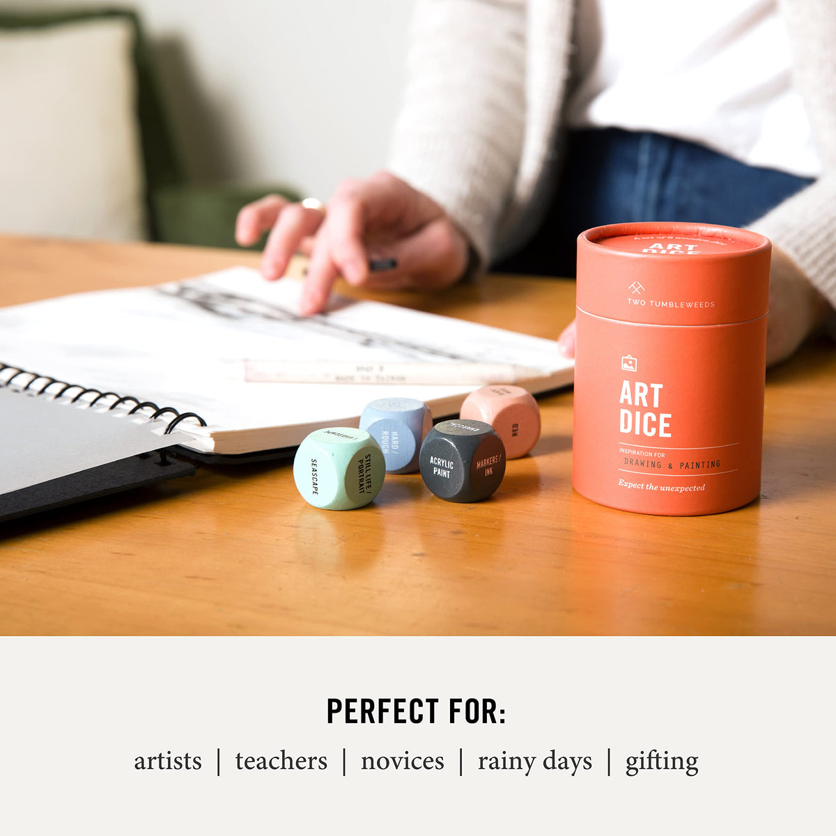 Two Tumbleweeds Art Dice are great for solo or group creativity.