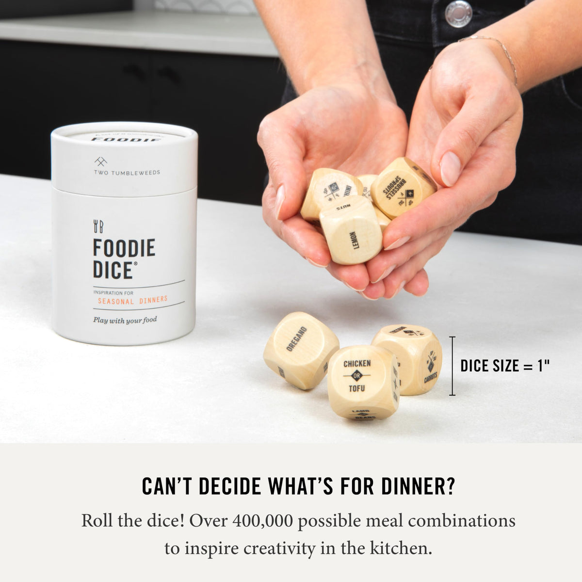 Two Tumbleweeds Foodie Dice carb die helps plan base grains and starches.