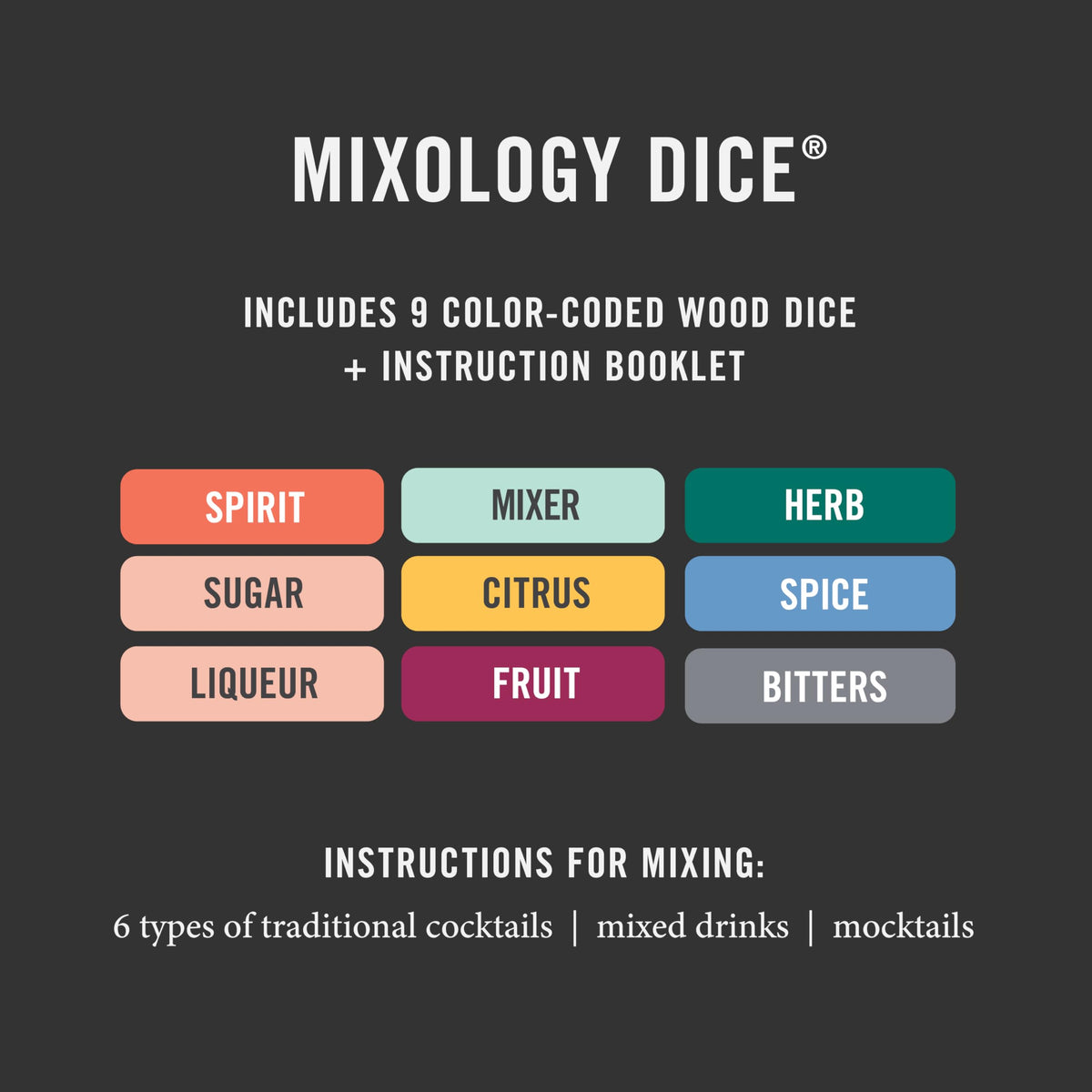 Two Tumbleweeds Mixology Dice sugar die highlights sweetening options for balanced drinks