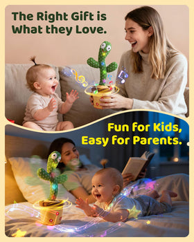 TWORIVER dancing cactus toy singing and dancing for cheerful toddler routines