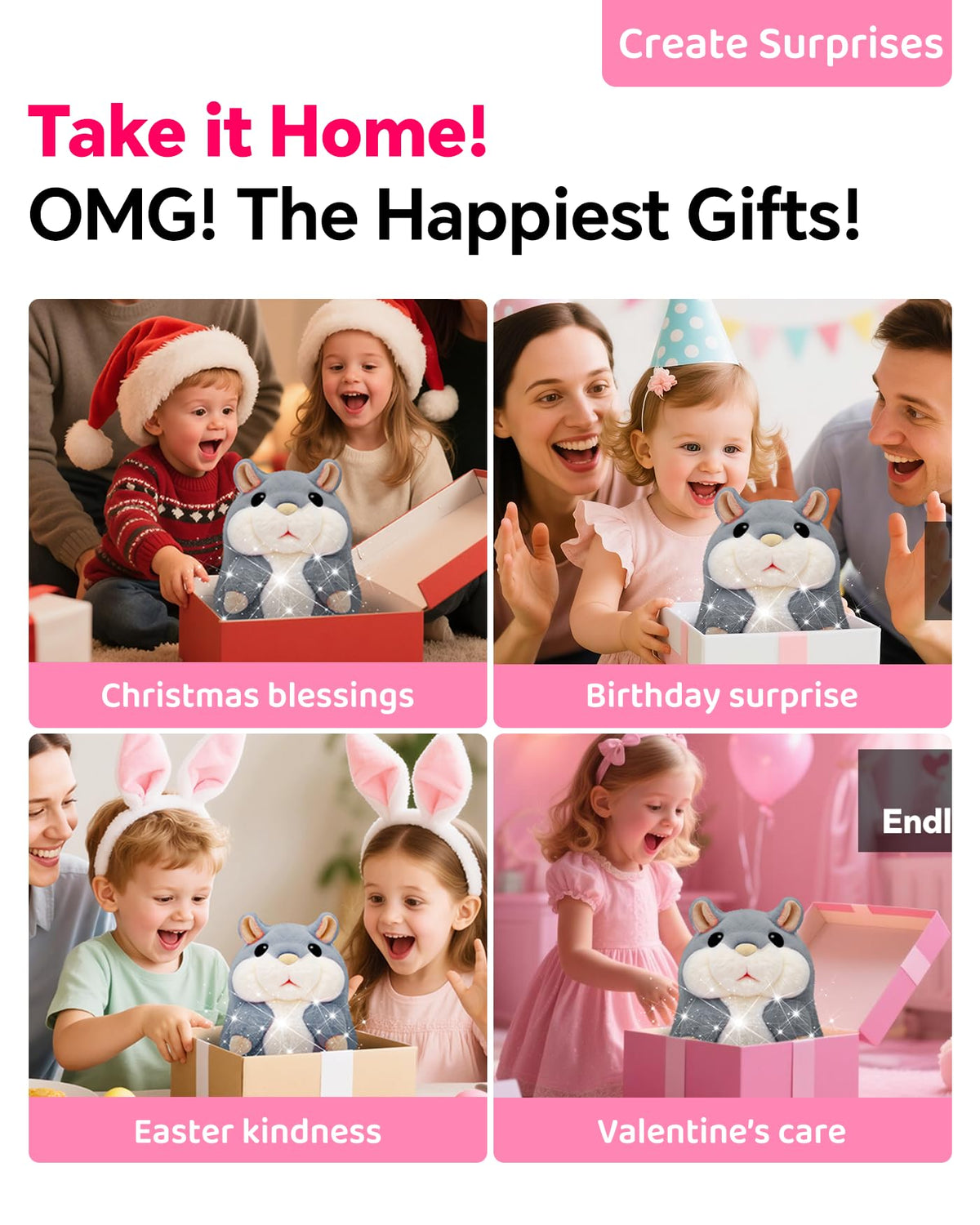 TWORIVER Talking Hamster Toy presented as a thoughtful gift idea for kids