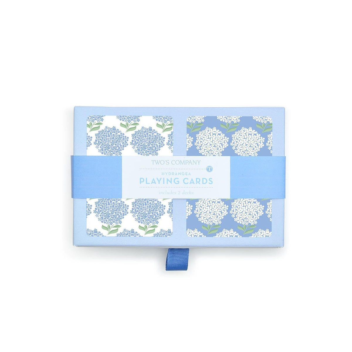 Two's Company Hydrangea textured finish improves grip for smoother shuffling.