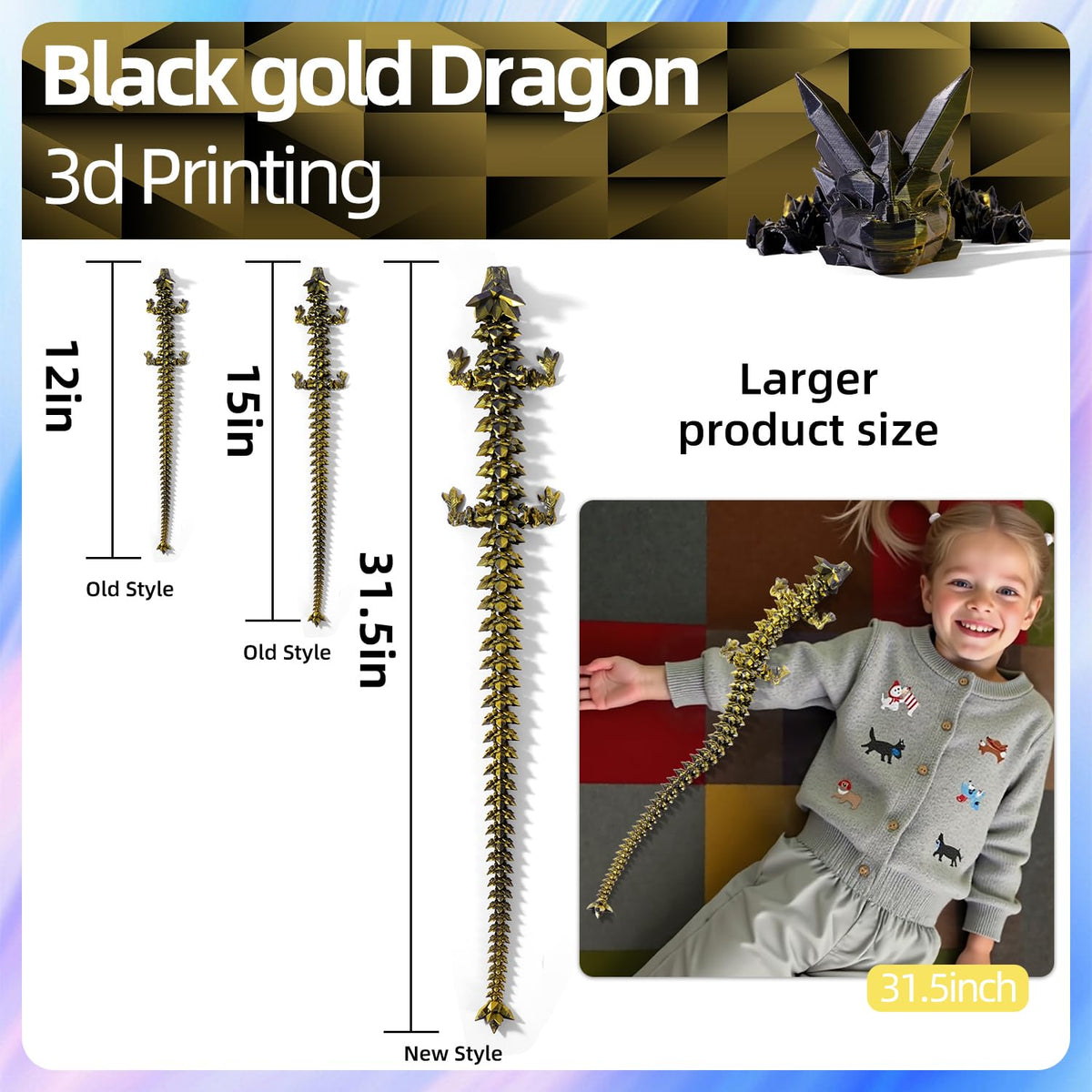 TXB3DOK dragon detail texture highlights intricate scales and a smooth finish.