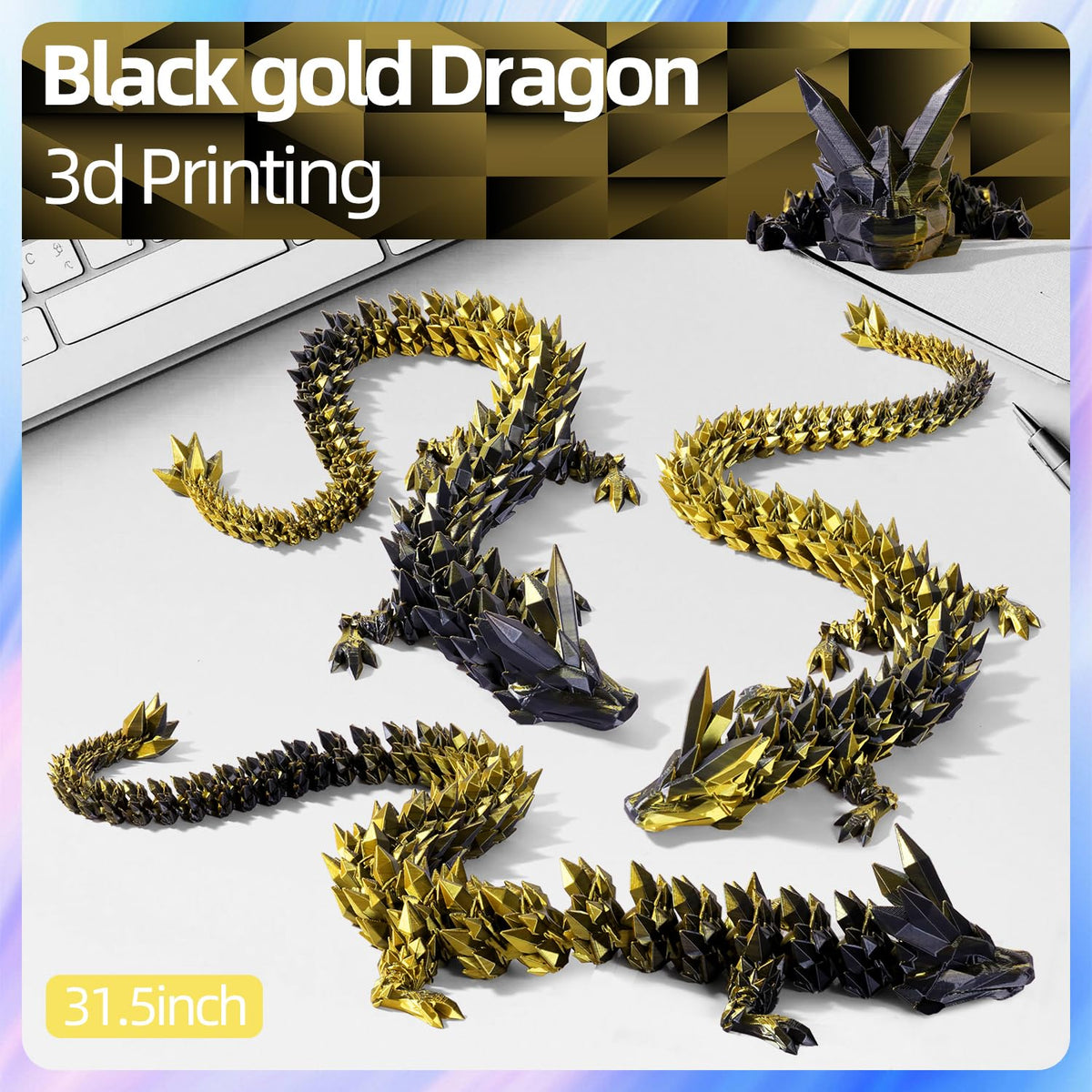 TXB3DOK dragon on pedestal offers a sturdy, eye-catching centerpiece.