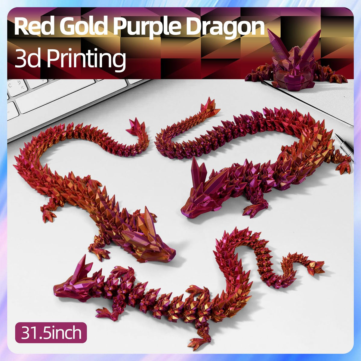 TXB3DOK 3D-printed dragon articulated toy for posing