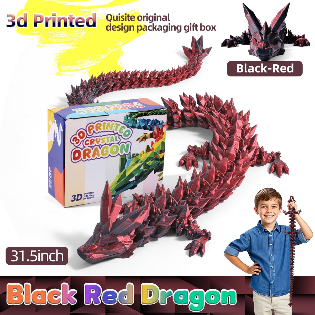 TXB3DOK articulated dragon joints allow lifelike poses for photos.