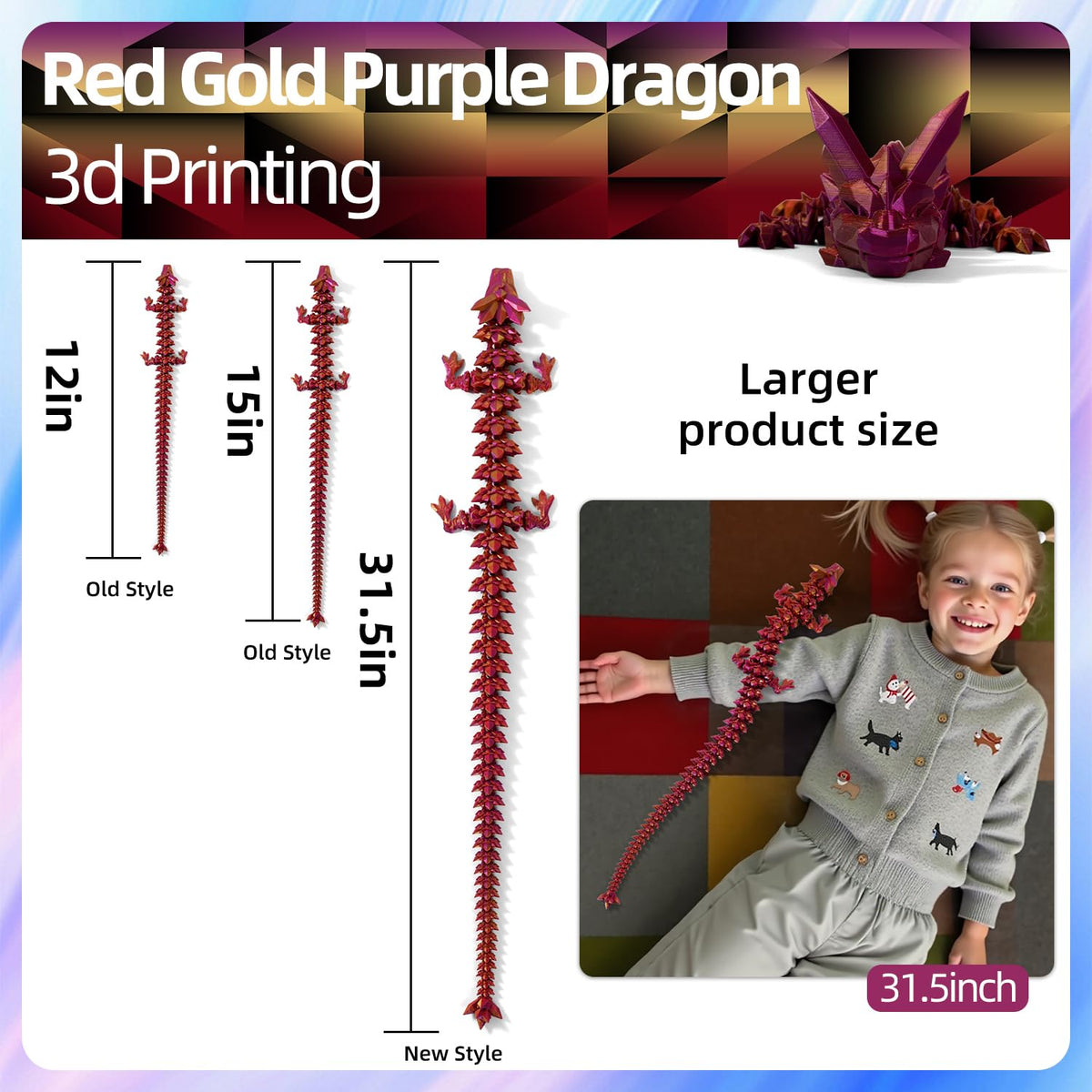 TXB3DOK large dragon figure for desk or shelf decor