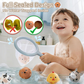 TXTLDB No-Hole Farm Bath Toy Mesh Storage Bag for tidy storage