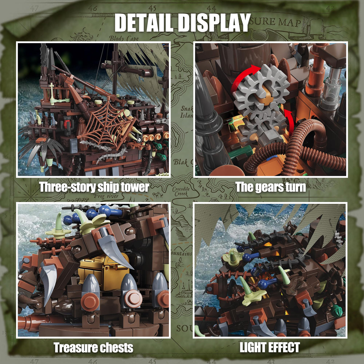 TYCOLE Buildable display stand showing the ship on waves