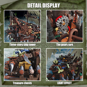 TYCOLE Buildable display stand showing the ship on waves