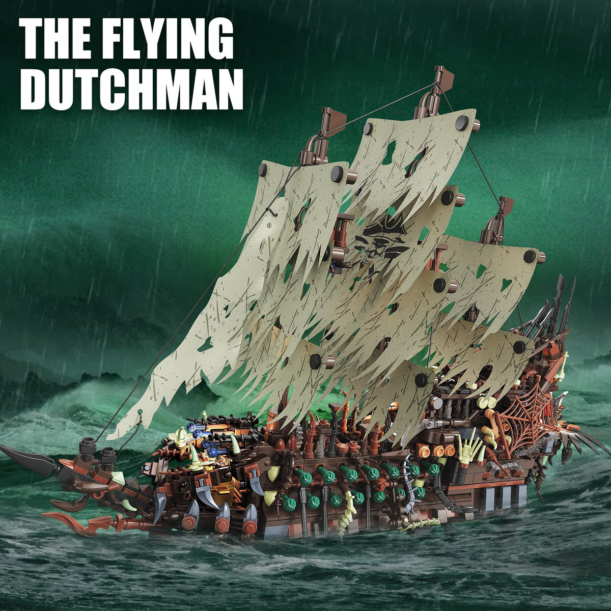 TYCOLE Flying Dutchman sails detail for authentic pirate aesthetics