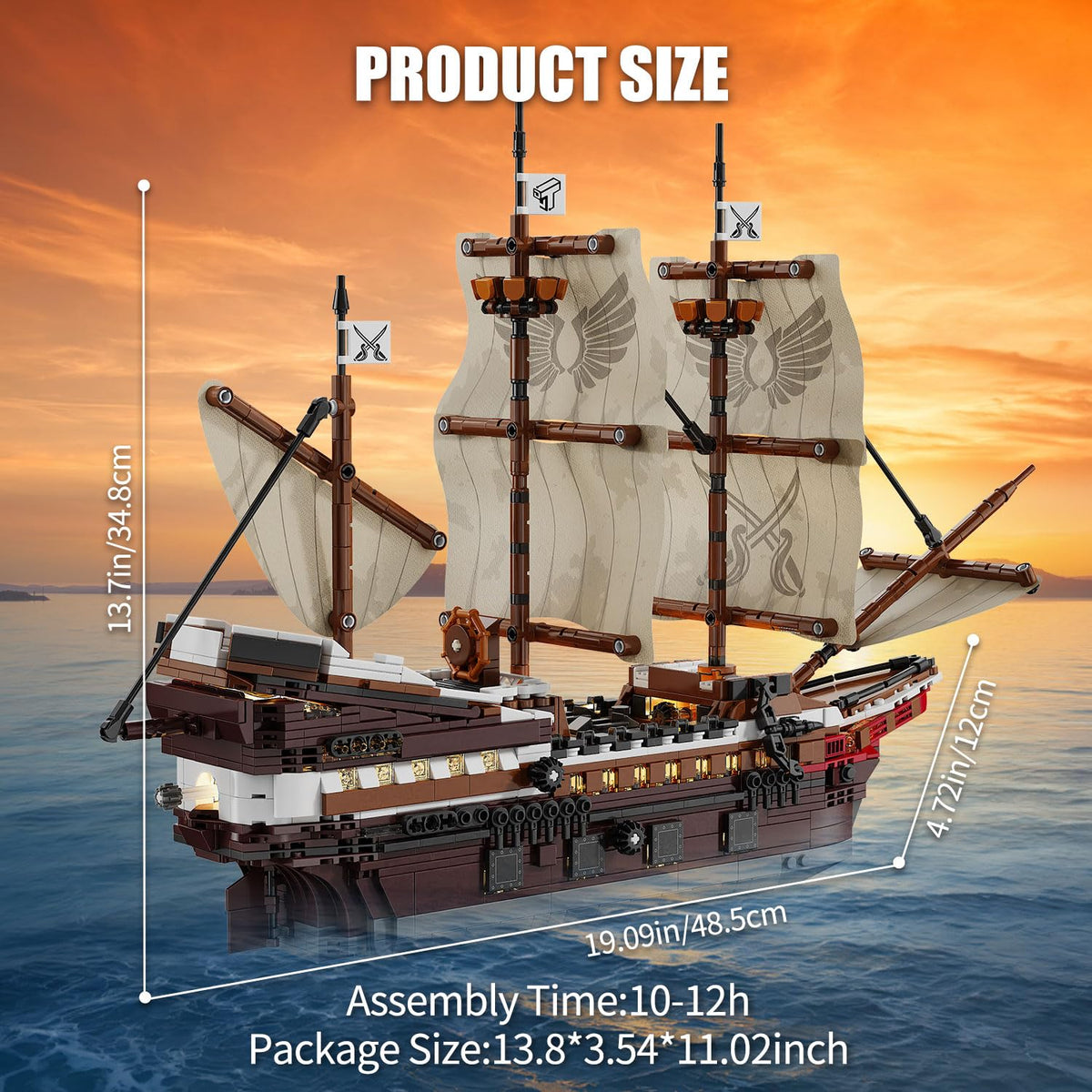 TYCOLE Mayflower packaging presents a gift-ready pirate ship.
