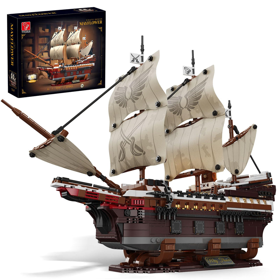 TYCOLE Mayflower ship mast and sails for an elegant desk display.