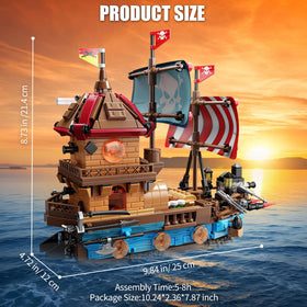 TYCOLE pirate ship box and tools aid organized assembly and display