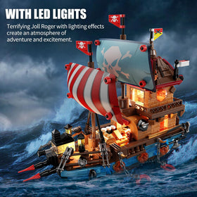 TYCOLE pirate ship double-decker model adds height for dramatic desk builds
