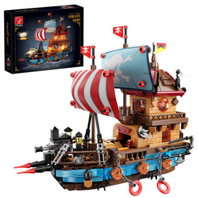 TYCOLE pirate ship front view shows a classic build ready for play and display