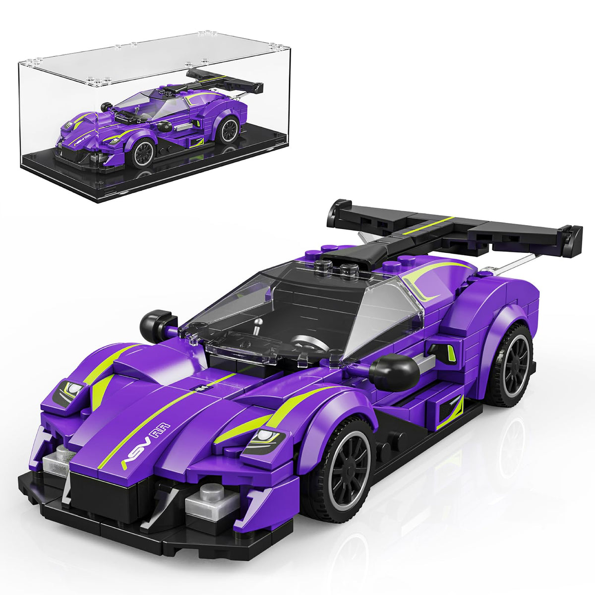 TYCOLE Super Sports Car displayed in a clear case for elegant display.