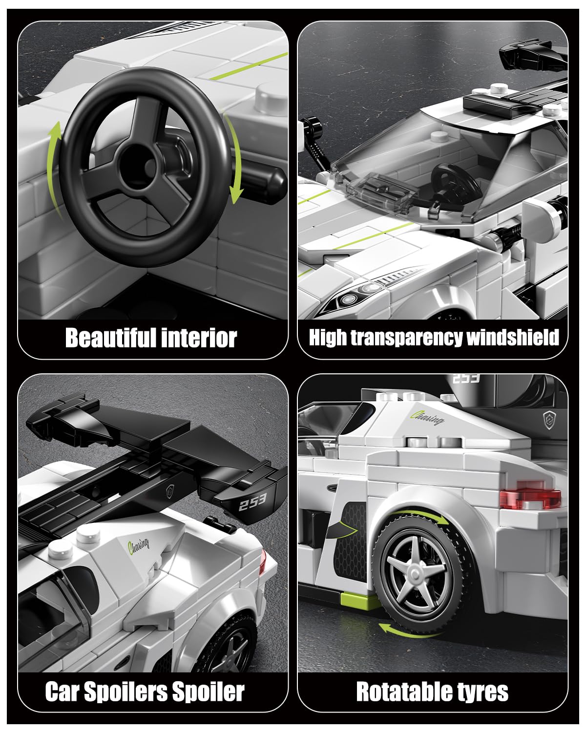 Step by step instructions for TYCOLE Technic Sports Cars build