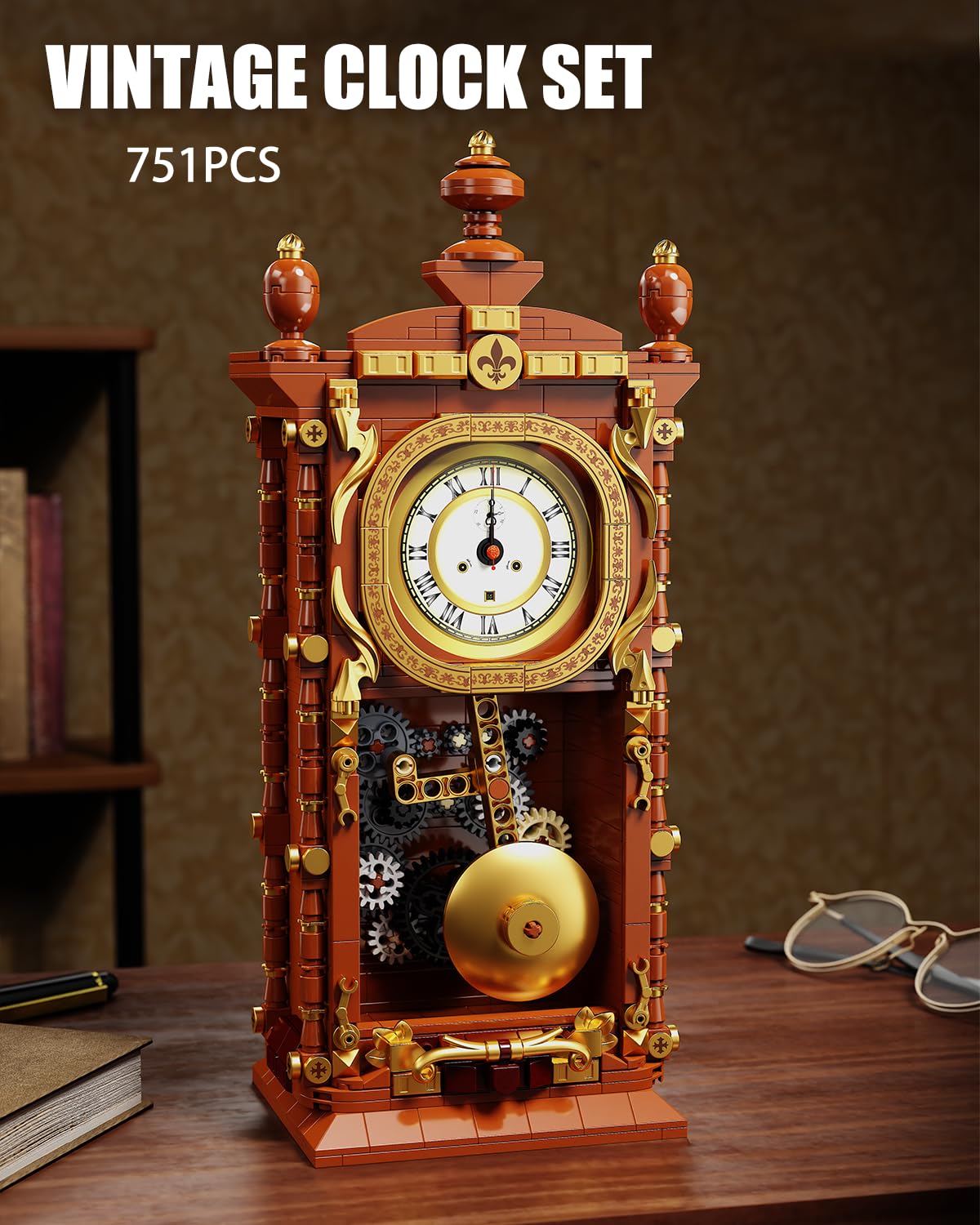 TYCOLE Pendulum Clock back cover opens for battery installation.