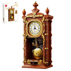 TYCOLE Vintage Pendulum Clock Building Set bricks for educational assembly and display.