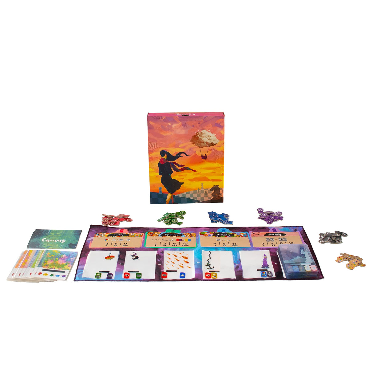Tycoon Games Canvas transparent art cards enable visual layering and dynamic scoring.