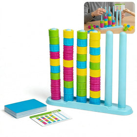Tydlig Color Stack rack with sturdy ABS construction for durable family play.