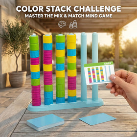 Tydlig Color Stack rings in vibrant colors enabling quick pattern matching.