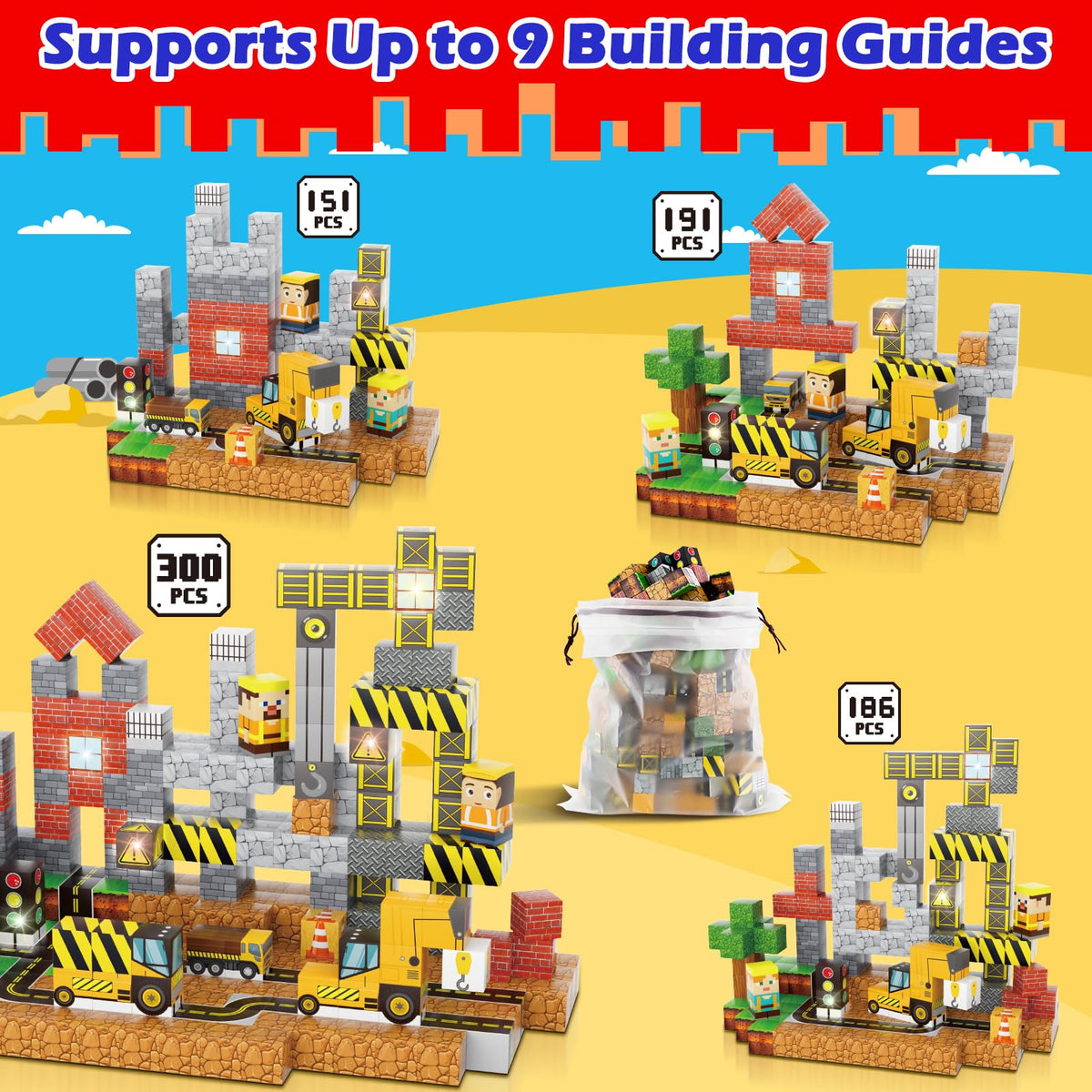 Tyholoo construction worker figures for role-play and imaginative building.