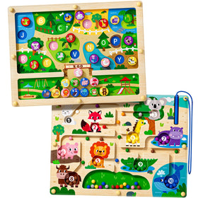 Tymokcall 2-in-1 double-sided maze: color-number paths for early math