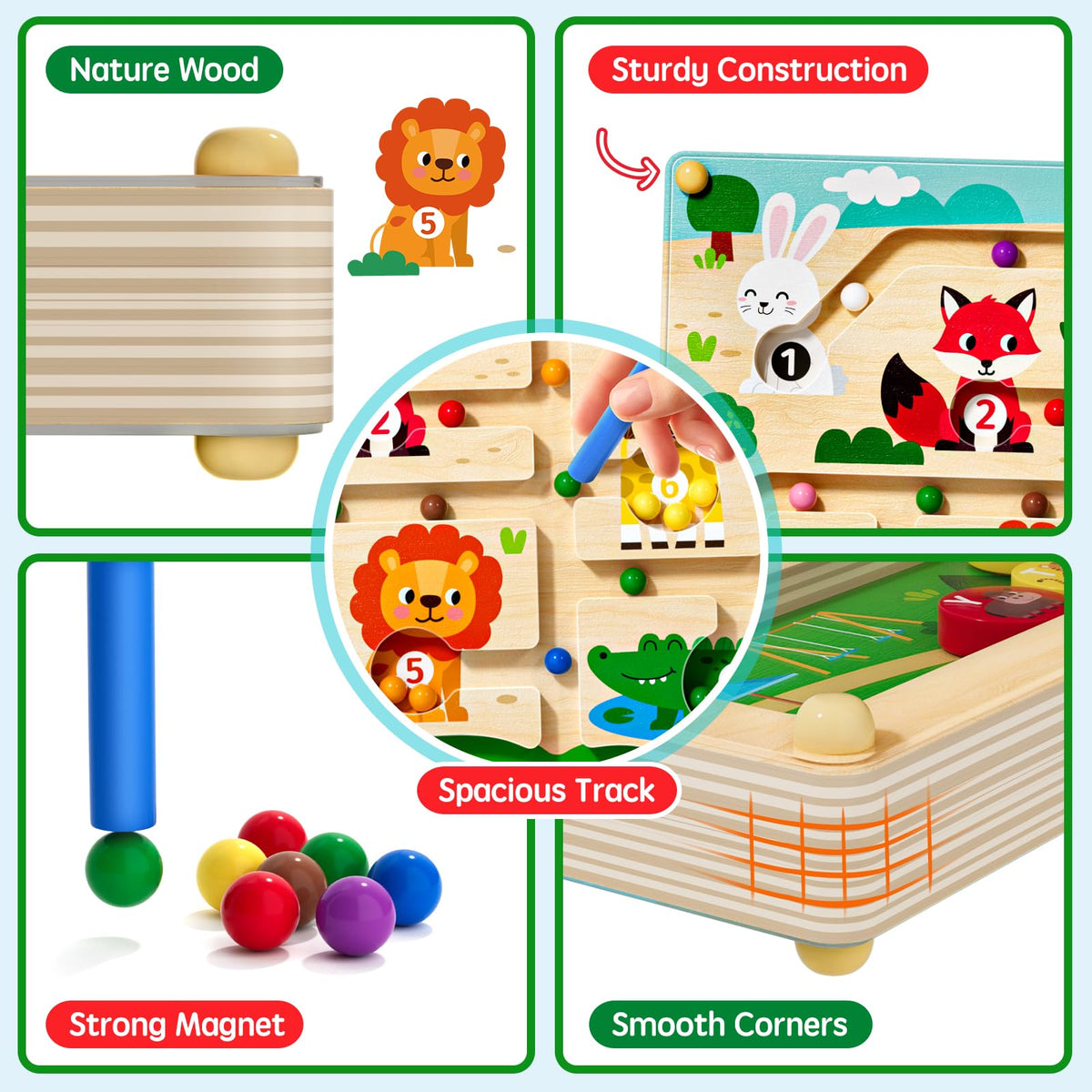 Tymokcall Letters and Animals board teaching words and vocabulary