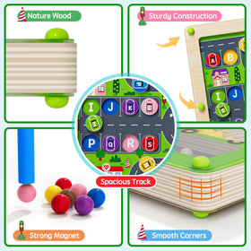 Tymokcall Magnetic Maze 2-in-1 alphabet letters with animal associations