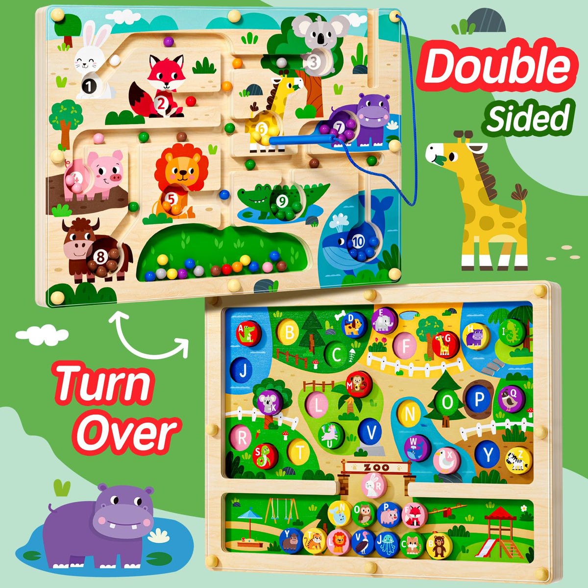 Tymokcall Zoo Letters Maze: learn letters and animals through play