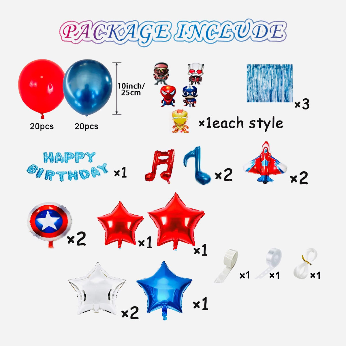 TypicalEve birthday balloons boy theme add vibrant color to celebrations.