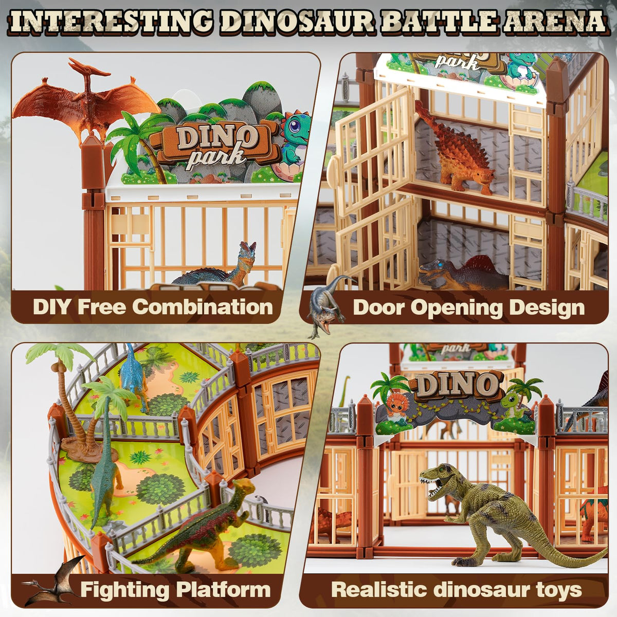 TYRRDE DIY dinosaur kingdom build set encourages spatial thinking and creativity.