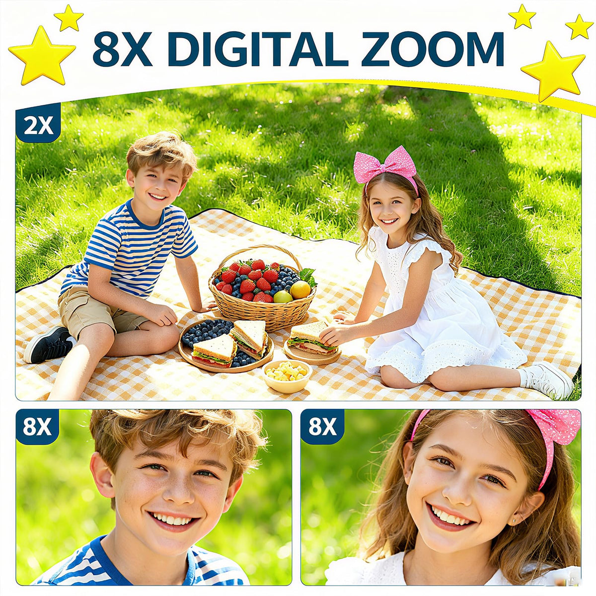 Includes a 32GB memory card for photo storage