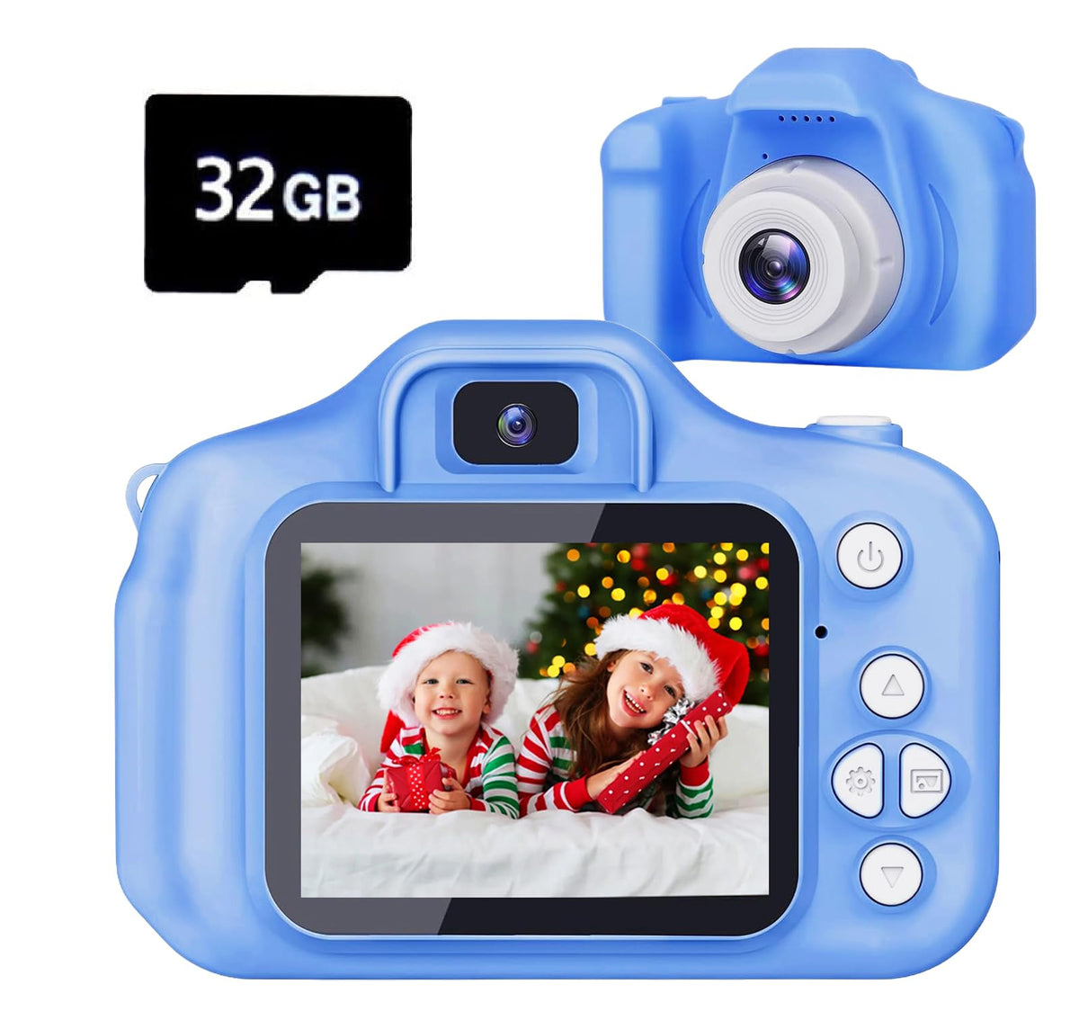 Tyseoome Kids Camera in blue showing a rugged design for outdoor play