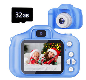 Tyseoome Kids Camera in blue showing a rugged design for outdoor play