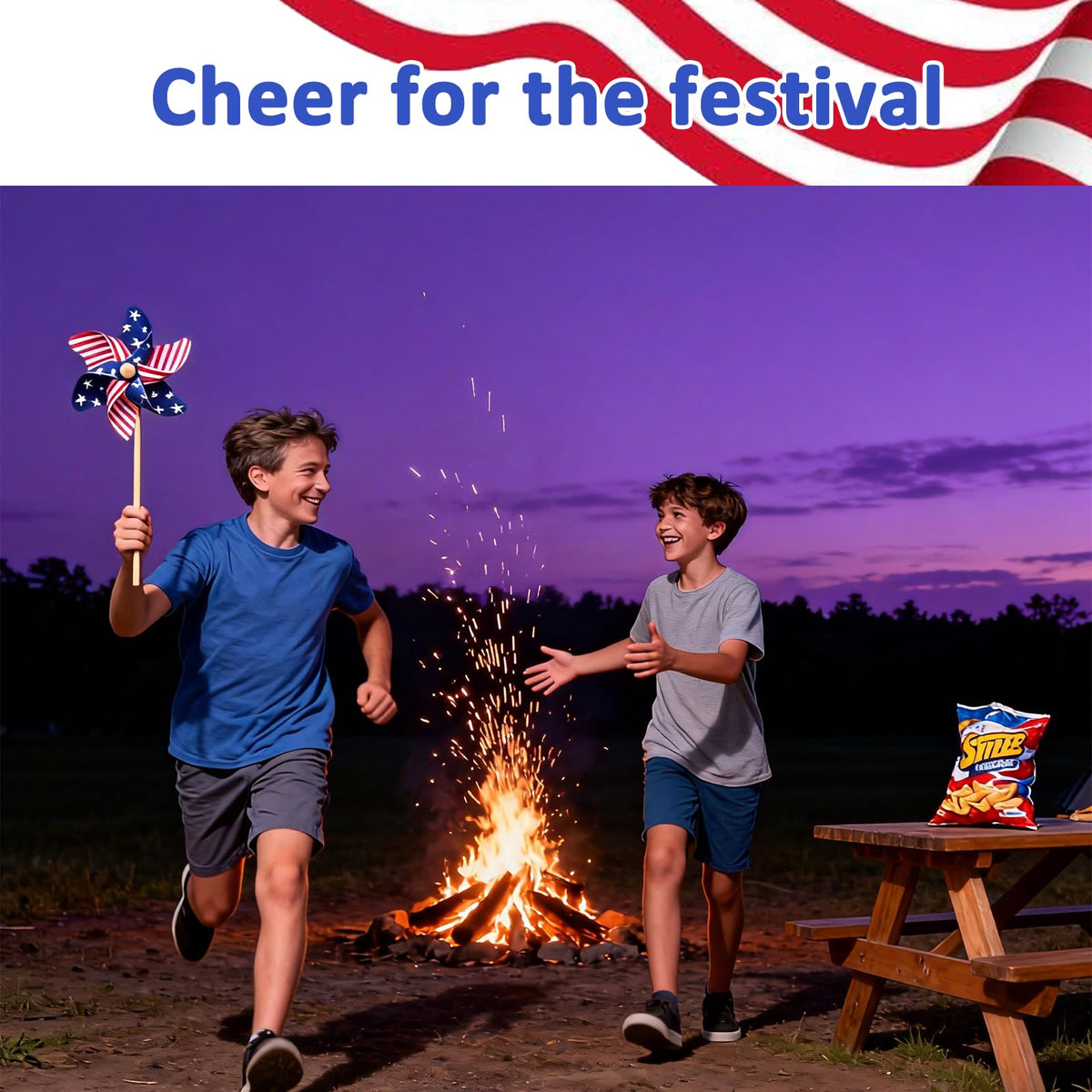 TZMYQCFC 4th of July patio ornament brings patriotic flair to any outdoor space.