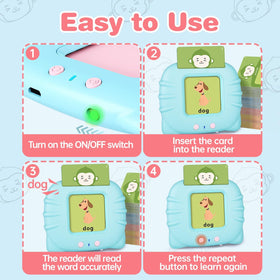 U-LEARNER 296 alphabet cards with numbers for early literacy support