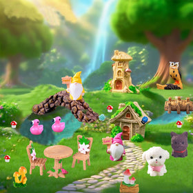 U-Zimikee gnome figurines spark whimsy for imaginative mini scenes.