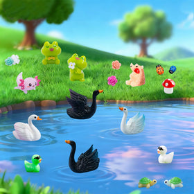 U-Zimikee tree and mushroom accents add natural texture to fairy worlds.
