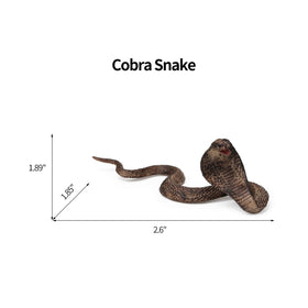 UANDME Rattlesnake figurine in active pose for dioramas and education.