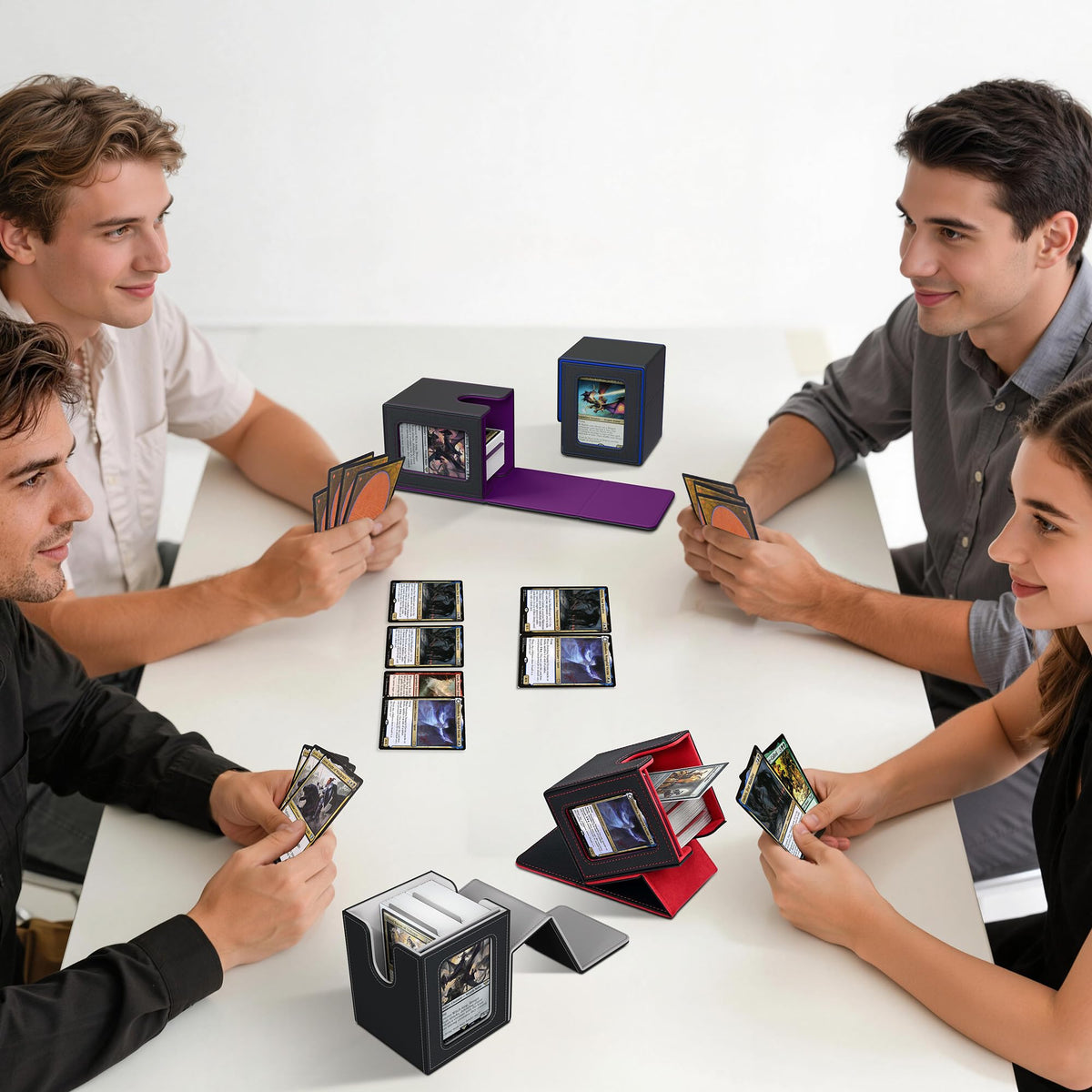 UAONO includes 4 top loaders to protect Commander cards