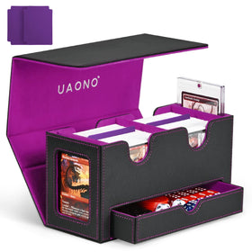 UAONO Card Deck Box with left commander window for quick deck recognition during play