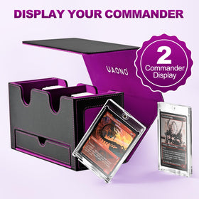 UAONO Card Deck Box with right commander window keeping commander visible before matches