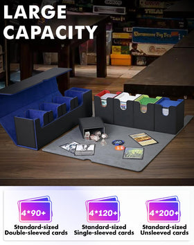 UAONO card deck box detachable lid doubles as a portable playmat