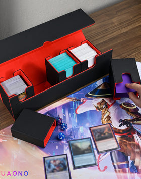 UAONO microfiber lining and waterproof leather protect cards in transit.